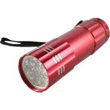 Kolay Taşınabilir 9'Led'li Alüminyum El Feneri Kırmızı